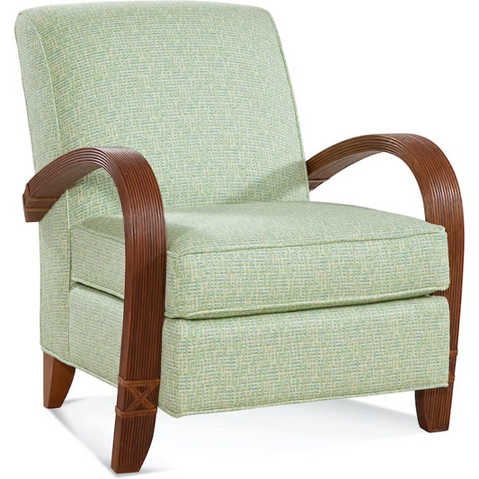Transitional Accent Chair with Exposed Wood Arms