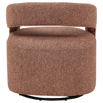 Westhill Boucle Upholstered Swivel Accent Chair Berry