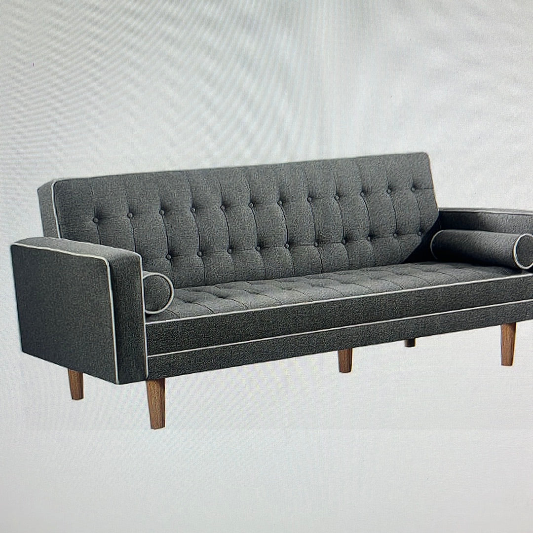 Lassen Tufted Grey Futon