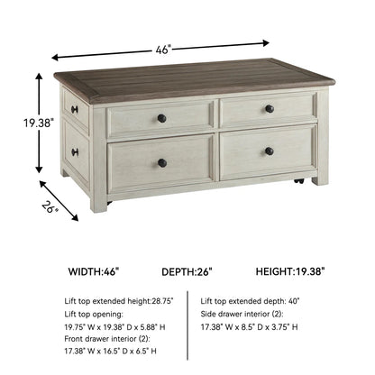 Chailey Lift Top Extendable Coffee Table and end table