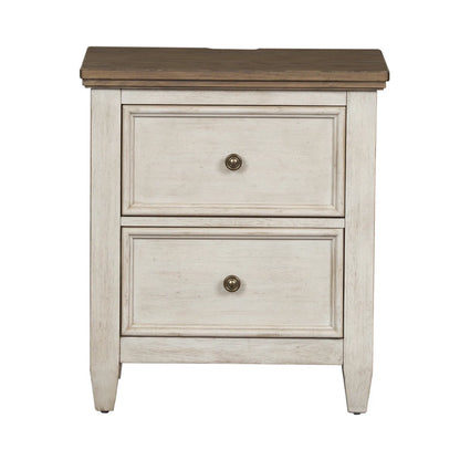 Haylee 26'' W 2 Drawer Nightstand w/ USB Charging Ports
