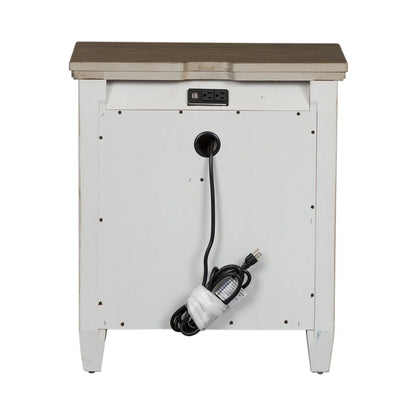 Haylee 26'' W 2 Drawer Nightstand w/ USB Charging Ports