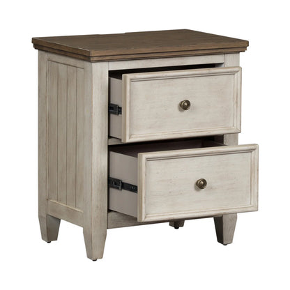 Haylee 26'' W 2 Drawer Nightstand w/ USB Charging Ports