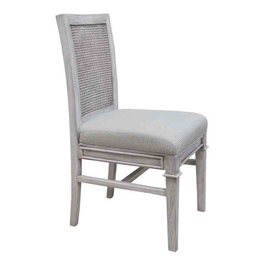 Savannah Wood and Wicker Dining Side Chair