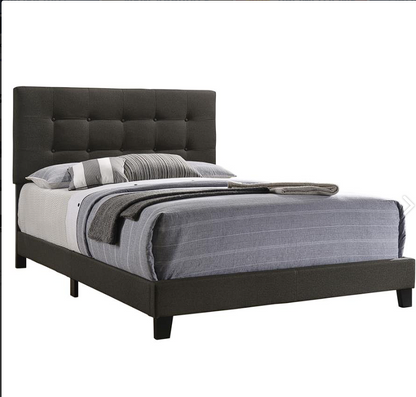 Mapes Tufted Upholstered Queen Bed Charcoal