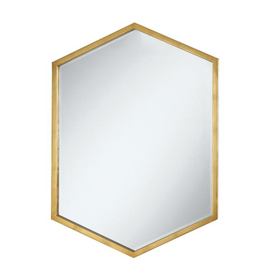 Bledel Hexagon Shaped Wall Mirror Gold