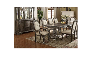 Crown Mark Kiera Beige/Grey Dining Arm Chair