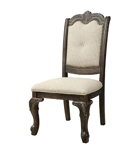 Crown Mark Kiera Beige/Grey Dining Arm Chair