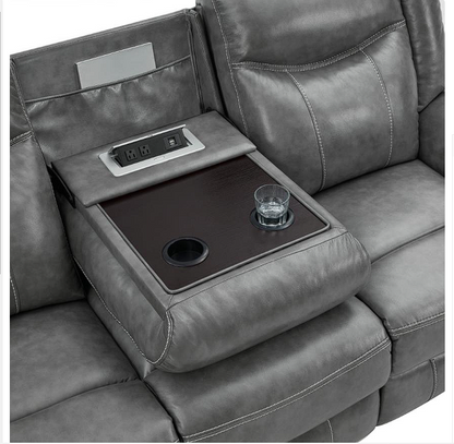 Conrad Upholstered Motion Sofa Cool Grey SOFA LOVE Seat