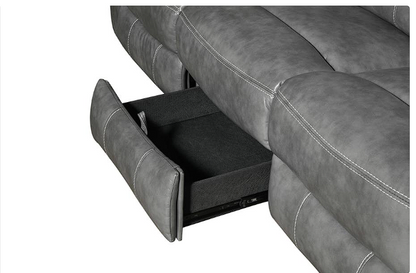 Conrad Upholstered Motion Sofa Cool Grey SOFA LOVE Seat