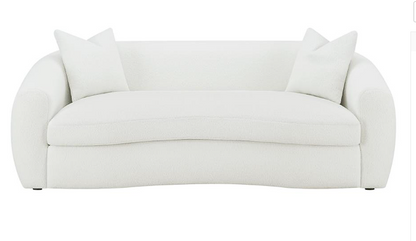 Isabella 2-piece Upholstered Tight Back Living Room Set White