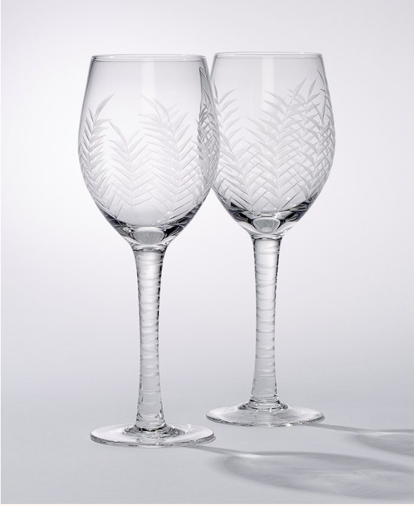 Etched Palm Glasses