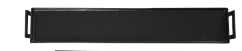 BLACK ALUMINUM NESTING TRAY WITH BLACK METAL HANDLES