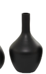 BLACK GLASS VASE,