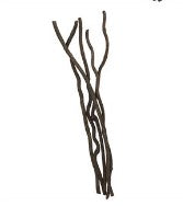 BROWN WOOD DULA LOG TALL BRANCH NATURAL FOLIAGE, 11" X 5" X 39"
