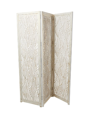 WOOD 3 PANEL ROOM DIVIDER SCREEN,