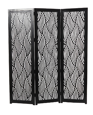 WOOD 3 PANEL ROOM DIVIDER SCREEN,