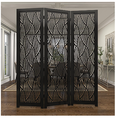 WOOD 3 PANEL ROOM DIVIDER SCREEN,