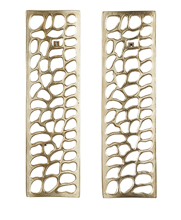 GOLD ALUMINUM ABSTRACT CUTOUTS WALL DECOR,