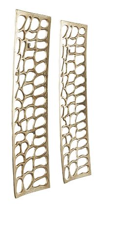 GOLD ALUMINUM ABSTRACT CUTOUTS WALL DECOR,