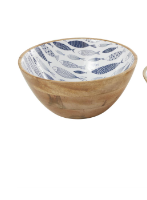 BLUE MANGO WOOD HANDMADE NESTING DECORATIVE BOWL,