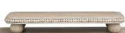 LIGHT BROWN MANGO WOOD BEADED TRAY WITH LARGE BALL FEET