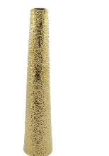 CERAMIC TALL VASE WITH BUBBLE TEXTURE, 8" X 8" X 39"