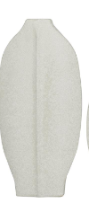 COSMOLIVING BY COSMOPOLITAN WHITE CERAMIC TEXTURED VASE