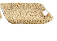 LIGHT BROWN DRIED PLANT HANDMADE TRAY