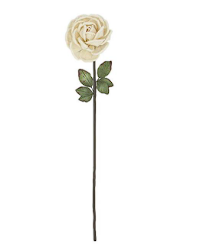 WHITE SOLA PITH PLANT FIBER TRADITIONAL ARTIFICIAL FLOWER STEM, 28" X 5" X 3"