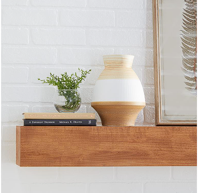 BROWN CERAMIC HANDMADE VASE WITH TERRACOTTA ACCENTS, 7" X 7" X 10"