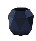 BLACK METAL VASE