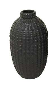 COSMOLIVING BY COSMOPOLITAN WHITE CERAMIC VASE