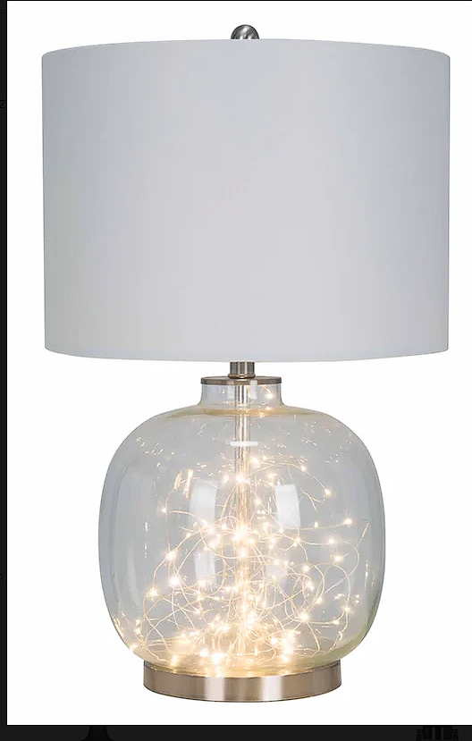 25.5" Glass Table Lamp