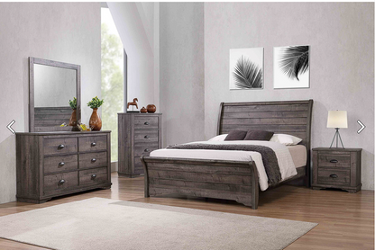 CORALEE BEDFRAME  GREY (  FULL)