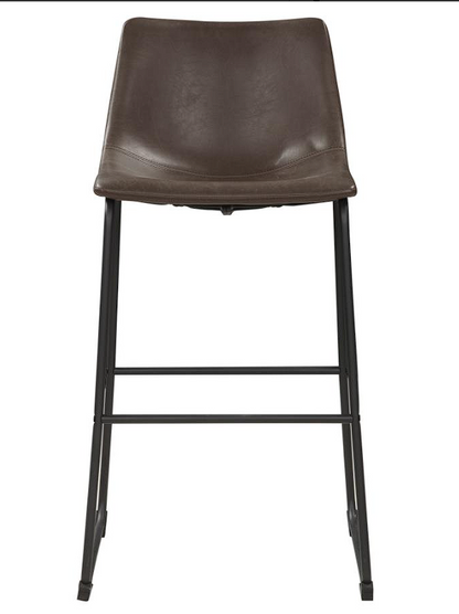 Michelle Armless Bar Stools Two-tone Brown and Black