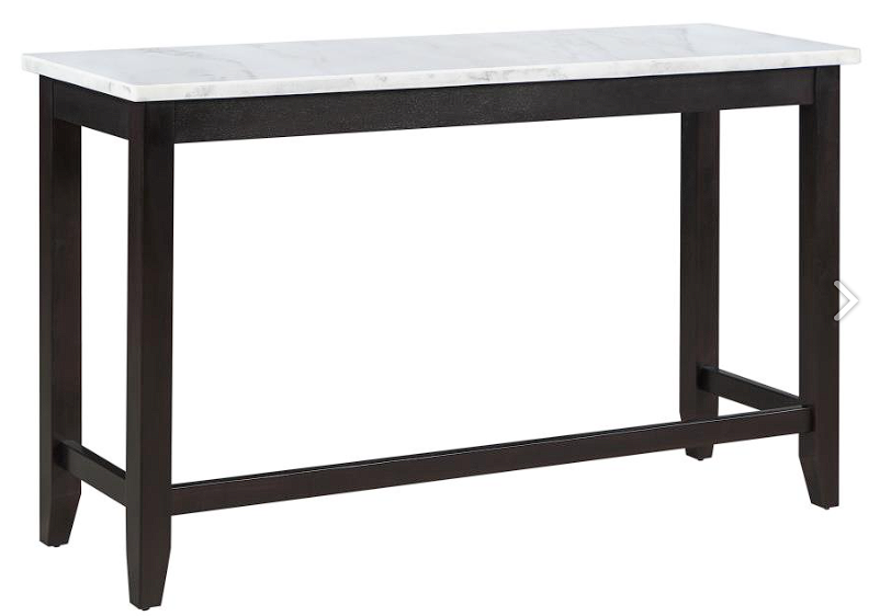 Toby Rectangular Marble Top Counter Height Table