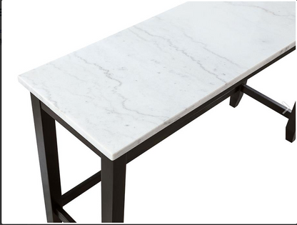 Toby Rectangular Marble Top Counter Height Table