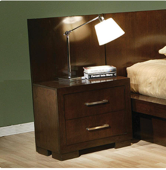 Jessica Bedroom Set With Bookcase Headboard Cappuccino