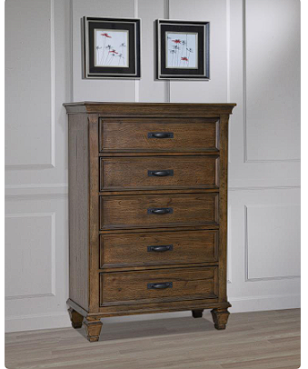 Franco Eastern Bedroom Set Burnished Oak