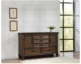 Franco Eastern Bedroom Set Burnished Oak