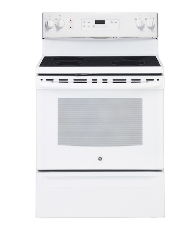 GE 30" Electric Freestanding Range with Storage Drawer White JCB630DKWW
