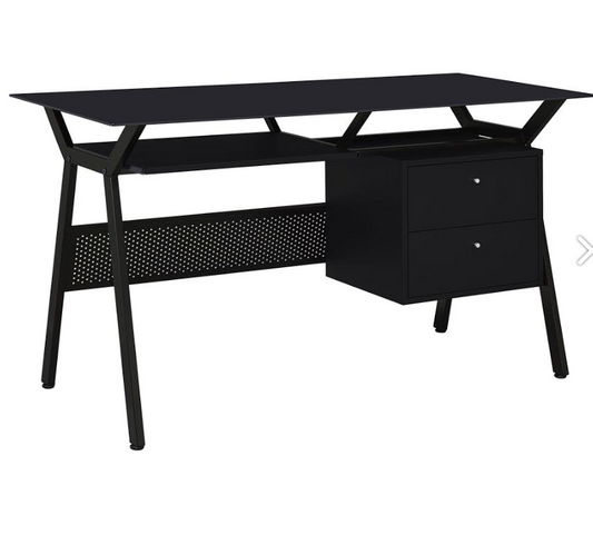 Weaving 2-drawer Computer Desk Black