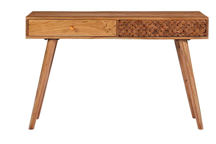 Lotus 2-drawer Console Table Natural Brown