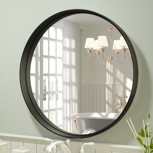 Valancia Metal Frame Round Vanity Mirror