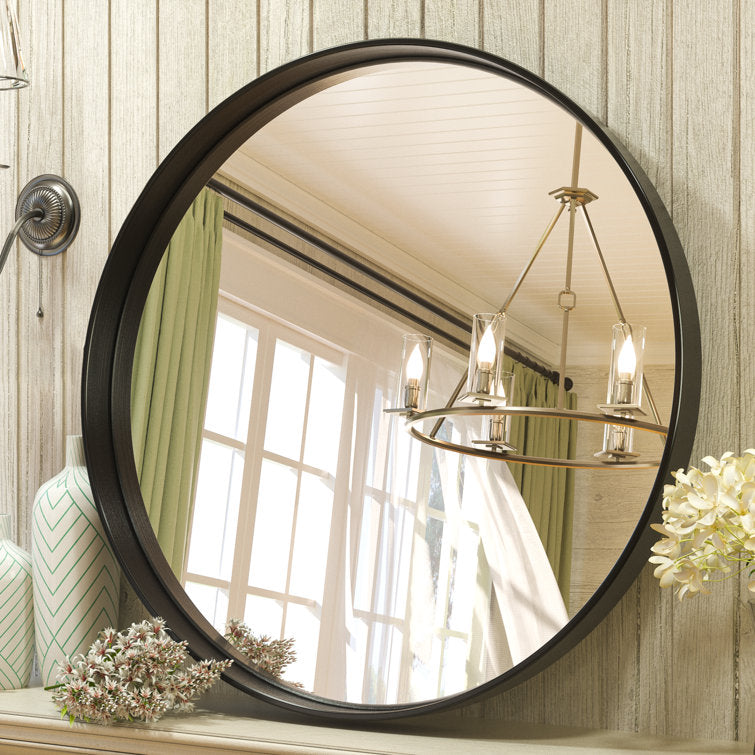 Valancia Metal Frame Round Vanity Mirror