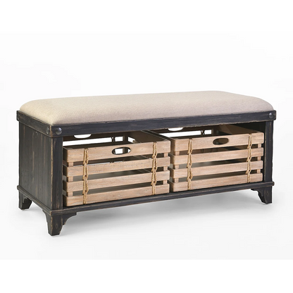 Artisan Landing Storage Bench (Midnight Black)