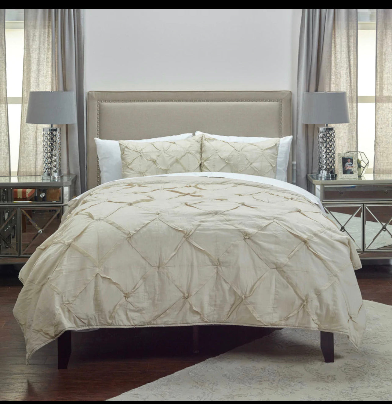 Rizzy BQ4212 Gemma Navy Bedding KING