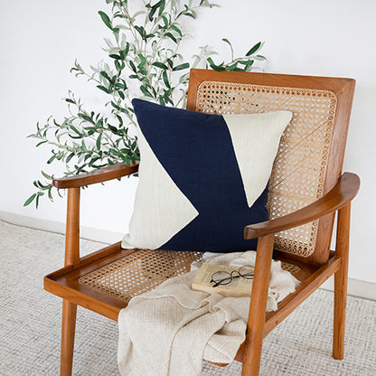 Hand-Woven Cotton Throw Pillow Cover