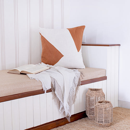Hand-Woven Cotton Throw Pillow Cover